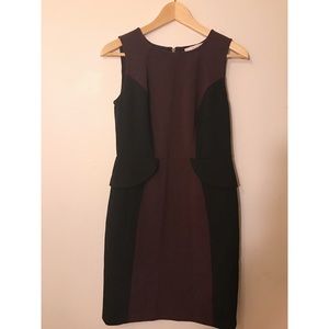 Loft size 2 black and burgundy dress